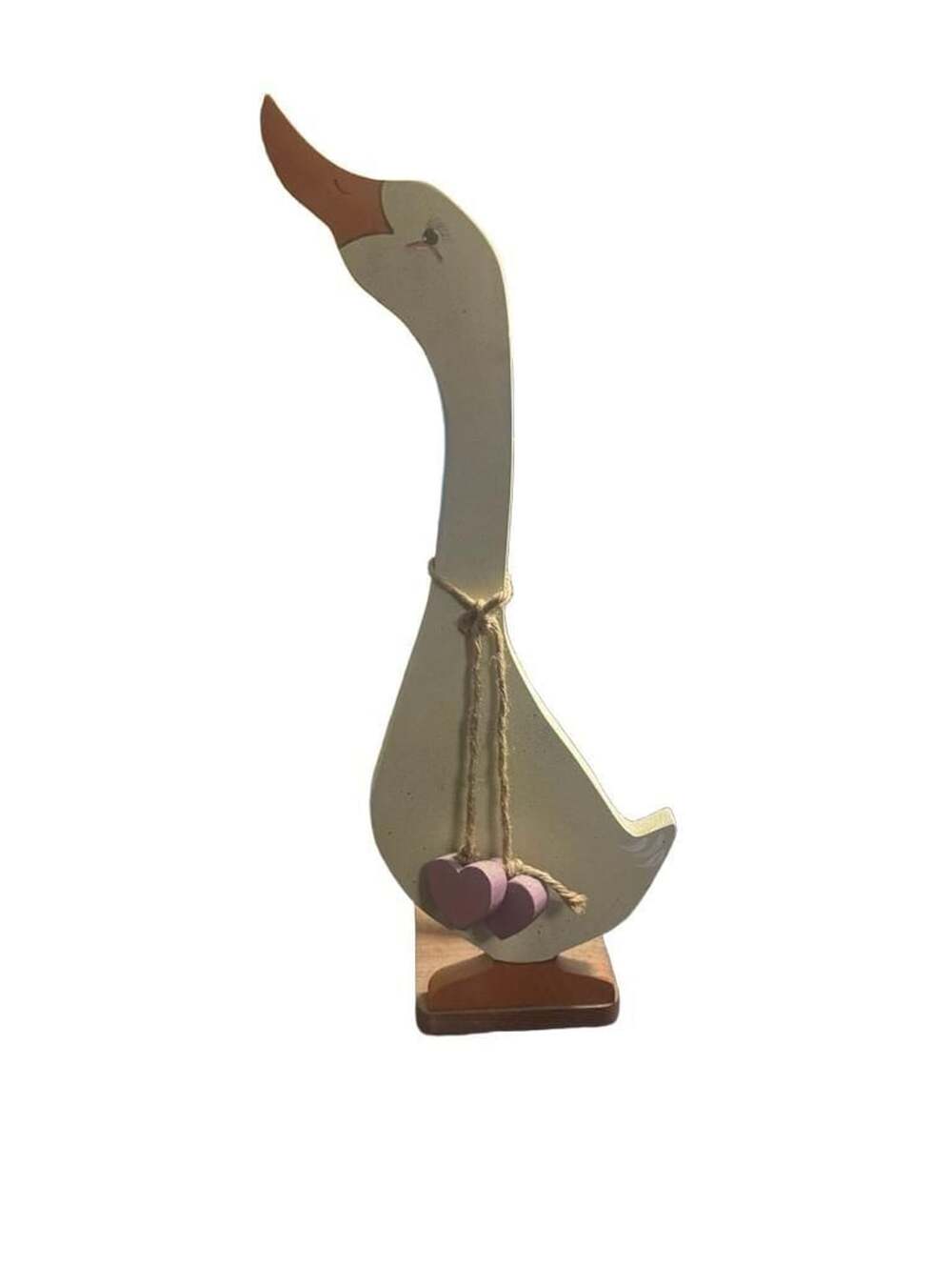 Wooden Goose Toilet Paper Holder 24” Country Farmhouse Primitive Heart Decor